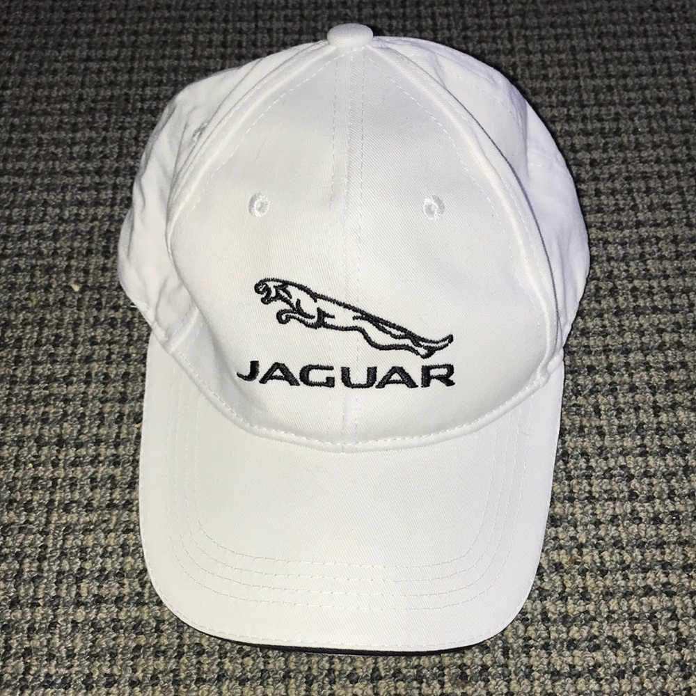 Jaguar Men's White Embroidered Logo Baseball Cap